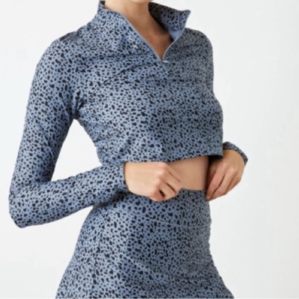 All Access NYC cropped‎ long sleeve quarter zip